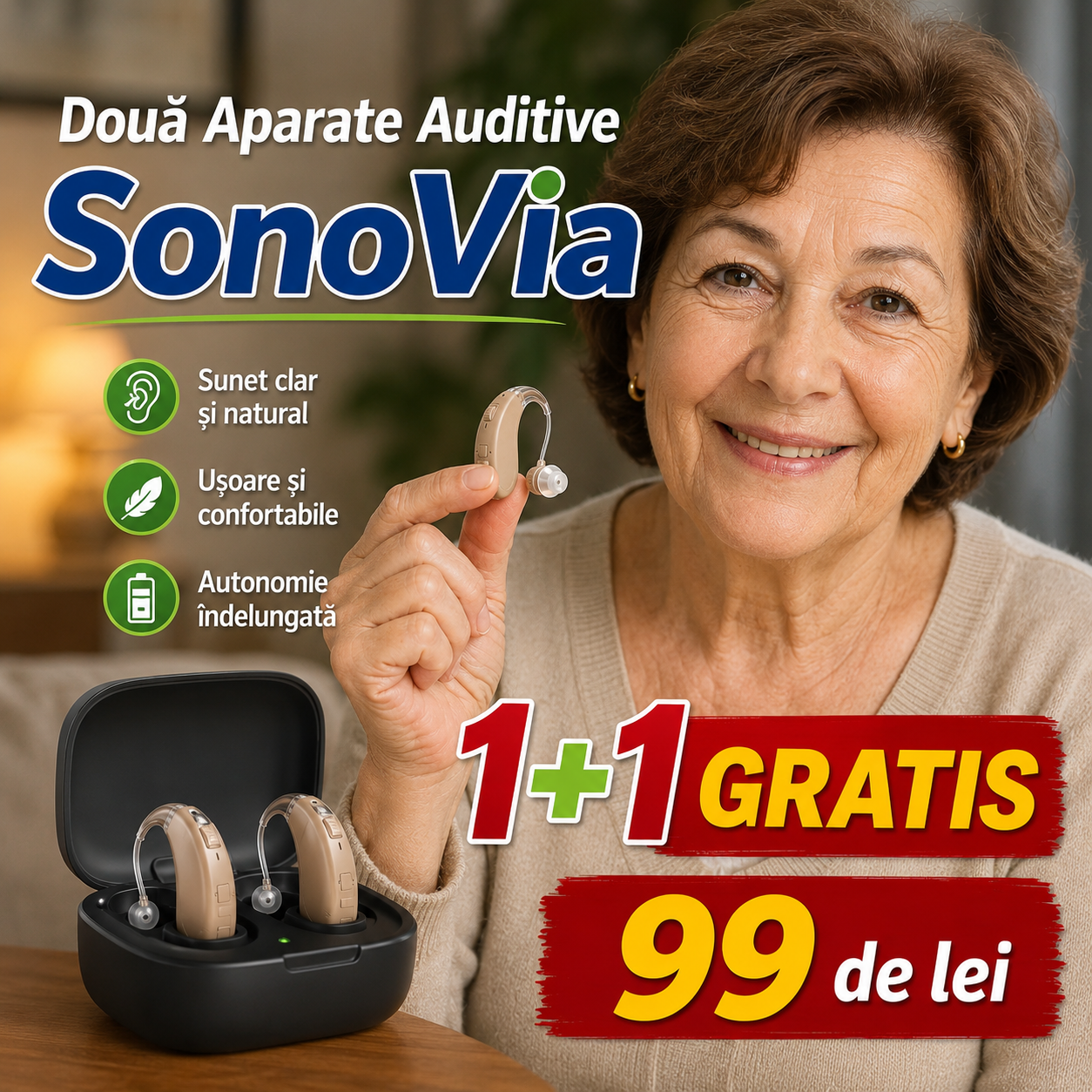 1+1 GRATIS Aparat SonoVia™